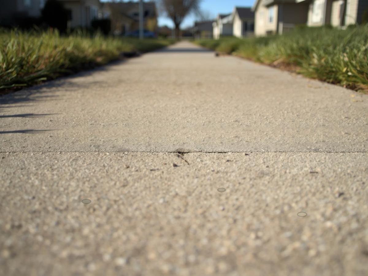 City sidewalk panels sitting flush and even after leveling